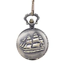 Relógio de bolso Sailing Quartz Retro para crianças com corrente