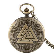 Relógio De Bolso Valknut Nórdico Antigo Retro Vintage Viking