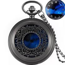Relógio De Bolso Vintage Céu Noturno Com Corrente Analógico - Memory Watch