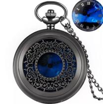 Relógio De Bolso Vintage Céu Noturno Corrente Estojo Quartzo - Memory Watch