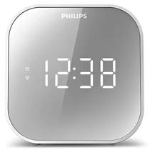 Relógio De Cabeceira Philips Despertador Rádio FM Espelhado