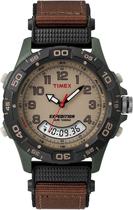 Relógio de correia de nylon marrom/verde da Expedição Timex Men