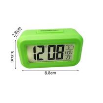 Relógio de despertador digital eletrônico LED com pa~(Green)