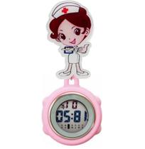 Relógio De Lapela Digital Led Enfermagem Cronômetro Silicone