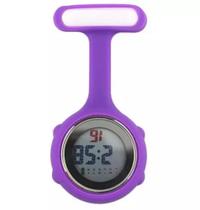 Relógio De Lapela Digital Led Enfermagem Silicone Broche