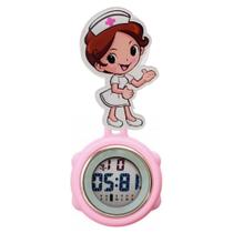 Relógio De Lapela Digital Led Enfermagem Silicone Cronômetro - Memory Watch