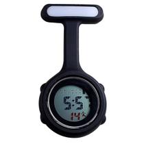 Relógio De Lapela Enfermagem Digital Led Silicone Broche - Memory Watch