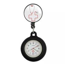 Relógio De Lapela Enfermagem Silicone Analógico - Memory Watch