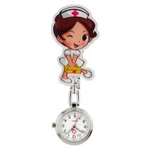 Relógio De Lapela Funcional Enfermagem Aço Inox Corrente