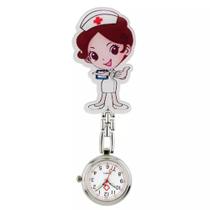 Relógio De Lapela Funcional Enfermagem Aço Inox Corrente