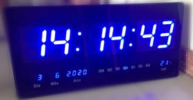 Relógio de led digital parede 4600 calendário temperatura