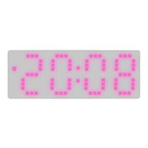 Relógio de LED quadriculado colorido digital de mesa 8017 RF - raffs