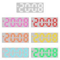 Relógio de LED quadriculado colorido digital de mesa 8017 TG - raffs