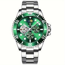 Relógio de Luxo , Automático Mecânico, 5 Pontos, Cronógrafo de 24h, Aço Inoxidável