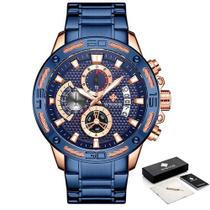 Relógio de luxo da marca wwoor topo moda dourado aço inoxidável