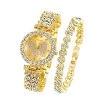 Relógio De Luxo Feminino Com Mostrador De Borboleta, Pulseira De Aço, Design De Marca Com Diamantes,