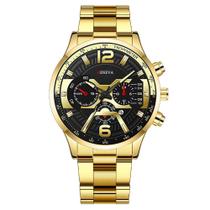 Relógio de Luxo Geneva G0106 43mm Aço Resistente à Água