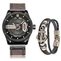 Relógio De Luxo Masculino Curren Esportivo + Bracelete Navy
