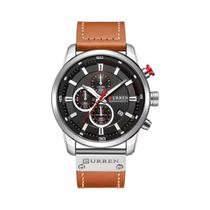 Relógio De Luxo Masculino Em Couro Esportivo À Prova d'Água Quartz Com Calendário Relojes Para