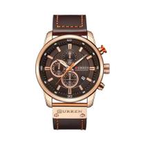 Relógio De Luxo Masculino Em Couro Esportivo À Prova d'Água Quartz Com Calendário Relojes Para