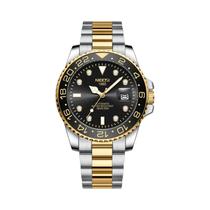 Relógio De Luxo Masculino GMT NIBOSI Limitado Em Aço Inoxidável À Prova d'Água Com Luz Quartz Auto Relógio De Luxo Masculino GMT NIBOSI Limitado Em Aço Inoxidável À Prova d'Água Com Luz Quartz Auto