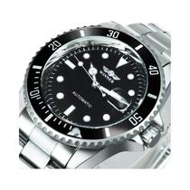 Relógio De Luxo Masculino WINNER Clássico Automático Com Bezel Rotativo E Mostrador Luminoso Com