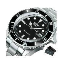 Relógio De Luxo Masculino WINNER Clássico Automático Com Bezel Rotativo Mostrador Luminoso Pulseira
