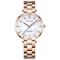 Relógio De Luxo MINIFOCUS MF 0224 À Prova D' Água Pérola - RoseGold