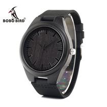 Relógio de Madeira Black Pure - Bobo Bird