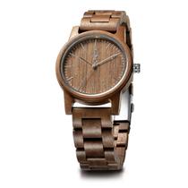 Relógio de madeira LeeeV Uwood Series 40mm unissex com caixa de presente