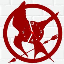 Relógio De Madeira MDF Jogos Vorazes Jennifer Lawrence V