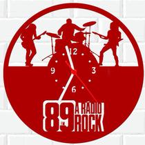 Relógio De Madeira MDF Parede 89 A Radio Rock V