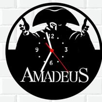 Relógio De Madeira MDF Parede Amadeus Mozart Relógio De Madeira MDF Parede Amadeus Mozart