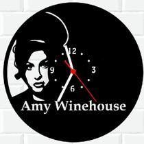 Relógio De Madeira MDF Parede Amy Winehouse Blues Rock 2