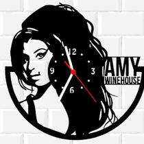 Relógio De Madeira MDF Parede Amy Winehouse Blues Rock 4