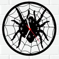 Relógio De Madeira MDF Parede Aranha Inseto 1