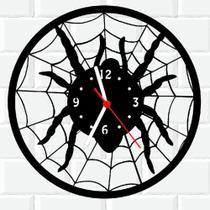 Relógio De Madeira MDF Parede Aranha Inseto 1