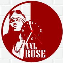 Relógio De Madeira MDF Parede Axl Rose Guns N Roses V - 3D Fantasy