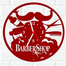Relógio De Madeira MDF Parede Barber Shop Barbearia 4 V