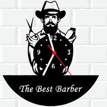 Relógio De Madeira MDF Parede Barber Shop Barbearia 7