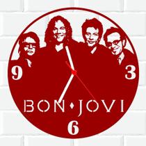 Relógio De Madeira MDF Parede Bon Jovi Rock 3 V - 3D Fantasy