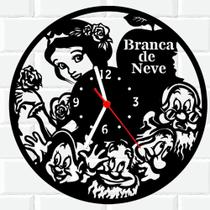 Relógio De Madeira MDF Parede Branca De Neve Disney - 3D Fantasy