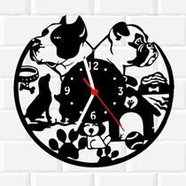 Relógio De Madeira MDF Parede Cachorro Pet 2
