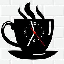 Relógio De Madeira MDF Parede Café 1