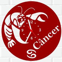 Relógio De Madeira MDF Parede Cancer Signo Horoscopo V - 3D Fantasy