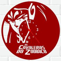 Relógio De Madeira MDF Parede Cavaleiros Do Zodiaco V