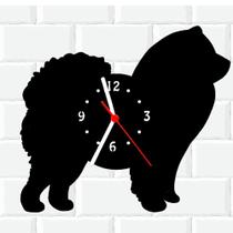 Relógio De Madeira MDF Parede Chow Chow Cachorro Pet