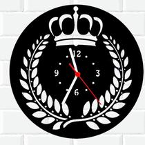 Relógio De Madeira MDF Parede Coroa Rei Monarquia - 3D Fantasy