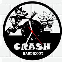 Relógio De Madeira MDF Parede Crash Bandicoot Game
