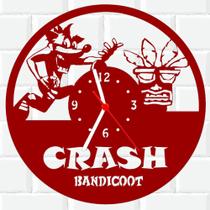 Relógio De Madeira MDF Parede Crash Bandicoot Game V